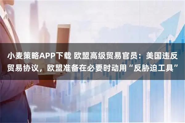 小麦策略APP下载 欧盟高级贸易官员：美国违反贸易协议，欧盟准备在必要时动用“反胁迫工具”