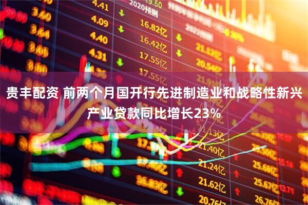 贵丰配资 前两个月国开行先进制造业和战略性新兴产业贷款同比增长23%